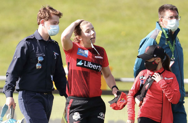 Scans confirm the Australia and Melbourne Renegades spinner ruptured her ACL during a WBBL game in Hobart. PC: cricket.com.au
