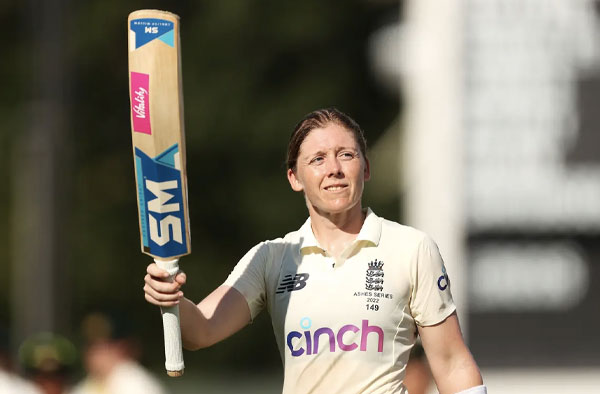 Heather Knight's Test Century help England avoid Follow-On at Manuka Oval. PC: Getty Images