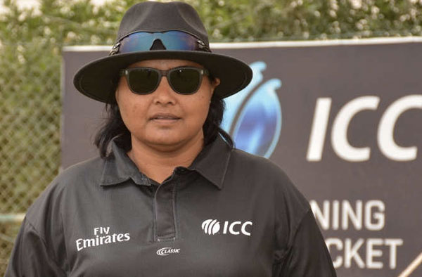 Shivani Mishra as Cricket Umpire. PC: Twitter