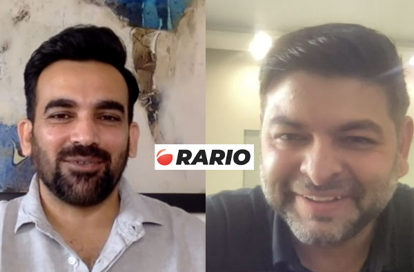 Ankit Wadhwa, co-founder of Rario in conversation with former India Cricketer Zaheer Khan.