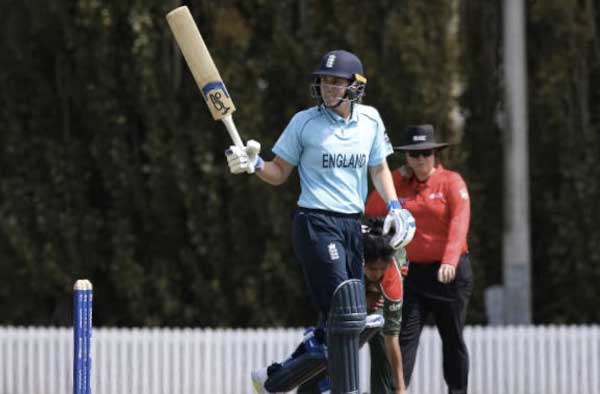Natalie Sciver scored 108 Runs off 101 Balls against Bangladesh in the warm-up game. PC: bbctms / Twitter