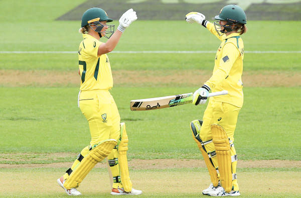 Alyssa Healy and Rachael Haynes stitch Record 216 Runs Opening Partnership. PC: ICC/ Getty Images