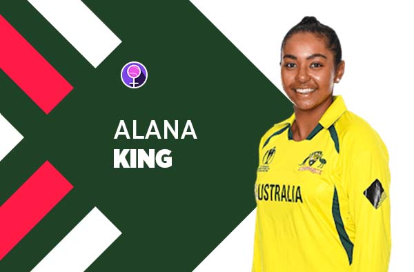 Player Profile of Alana King in Women's Cricket World Cup 2022. PC: FemaleCricket.com