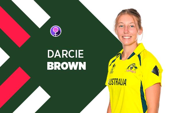 Player Profile of Darcie Brown in Women's Cricket World Cup 2022. PC: FemaleCricket.com