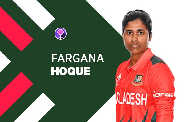Player Profile of Fargana Hoque Pinky in Women's Cricket World Cup 2022. PC: FemaleCricket.com