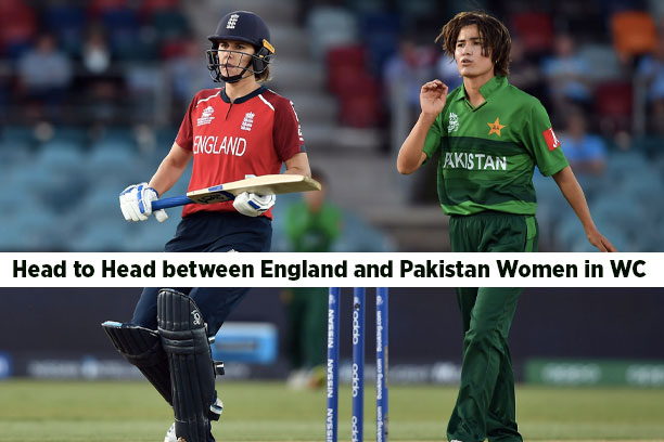 Head to Head between England and Pakistan Women in ODI World Cup