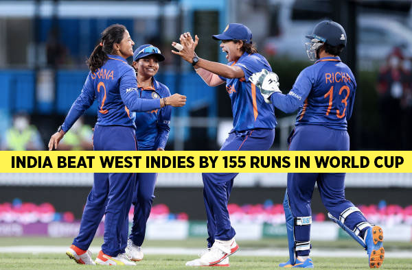 India beat West Indies by a Massive 155 Runs to Regain Top Spot in Points Table. PC: ICC/Getty Images