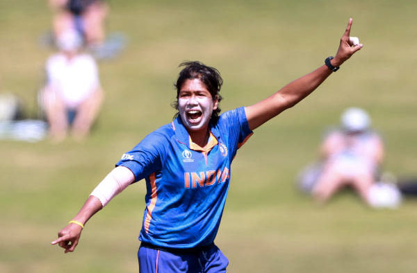 Jhulan Goswami surpasses Lyn Fullston's Record to Take Most World Cup Wickets. PC: ICC / Getty Images