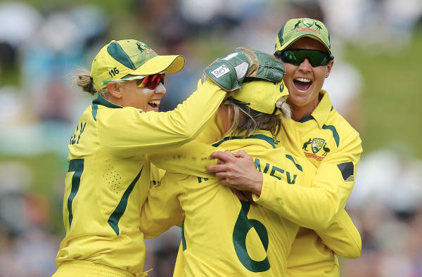 Meg Lanning and Team celebrating Victory in Women's Cricket World Cup 2022. PC: ICC/Getty