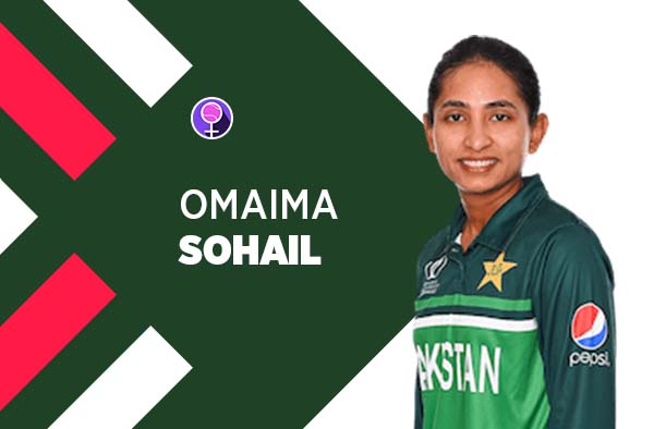 Player Profile of Omaima Sohail in Women's Cricket World Cup 2022. PC: FemaleCricket.com