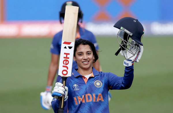 Smriti Mandhana scores Century in World Cup 2022 against West Indies. PC: Getty Images