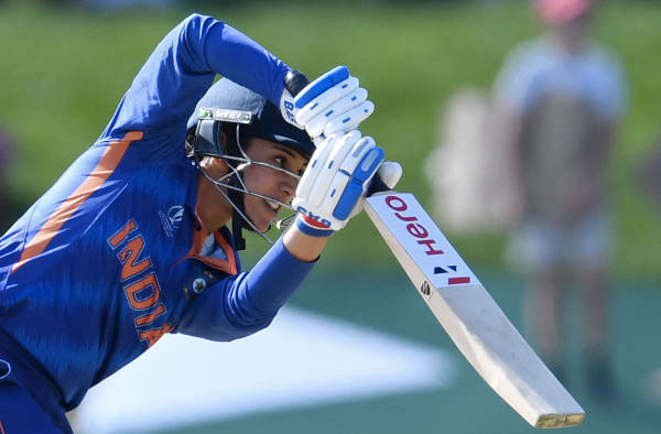 Smriti Mandhana scores a Half-Century against South Africa in a must-win encounter. PC: ICC/Getty Images