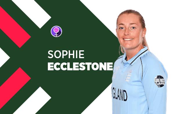 Player Profile of Sophie Ecclestone in Women's Cricket World Cup 2022. PC: FemaleCricket.com