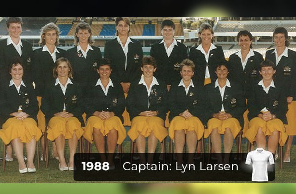 Australian Women's Cricket Team winning 1988 World Cup Title. PC: AusWomenCricket / Twitter