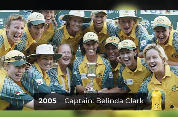 Australian Women's Cricket Team winning 2005 World Cup Title. PC: AusWomenCricket / Twitter