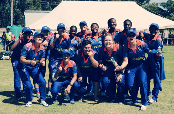 Namibië vrouwen cricketteam foto.  PC: Twitter