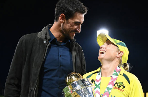 Alyssa Healy and Mitchell Starc. PC: ICC/Getty Images