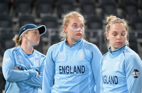 England Women's Cricket Team after losing Finals of World Cup against Australia. PC: ICC / Getty Images