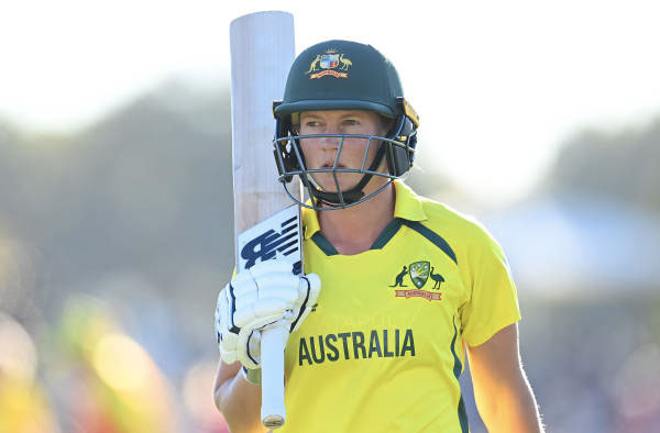 Meg Lanning completes 100 ODI Matches for Australia in World Cup Finals. PC: ICC/Getty Images