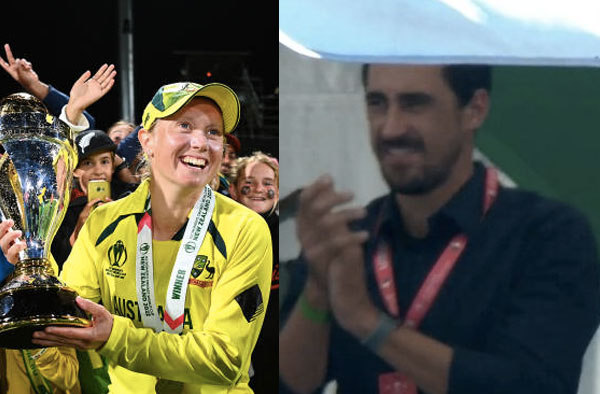 Mitchell Starc seen cheering for Alyssa Healy in World Cup Final