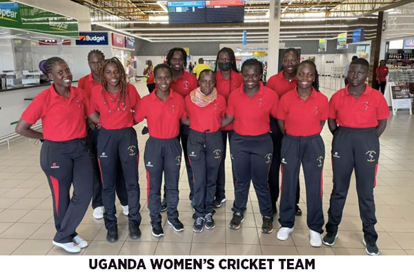 Uganda Women's Cricket Team in Namibia for Capricorn Women's T20 Series 2022. PC: Twitter