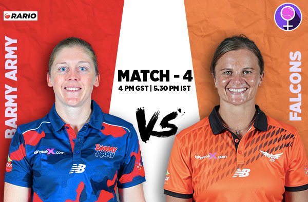 Match 4: Barmy Army v Falcons Women | Squads | Players to watch | Fantasy Playing XI | Live streaming
