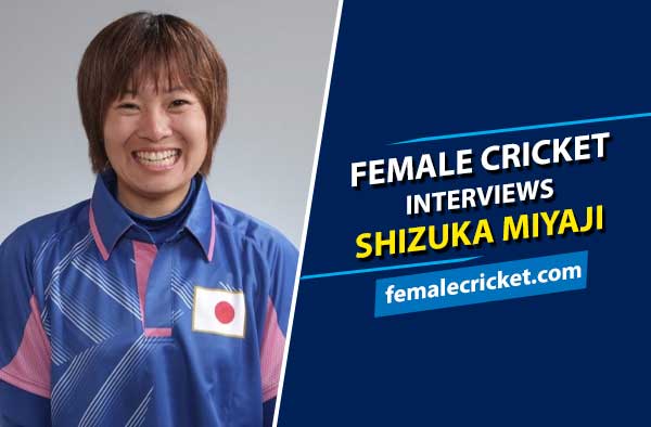 Female Cricket interviews Shizuka Miyaji. PC: Japan Cricket / Twitter