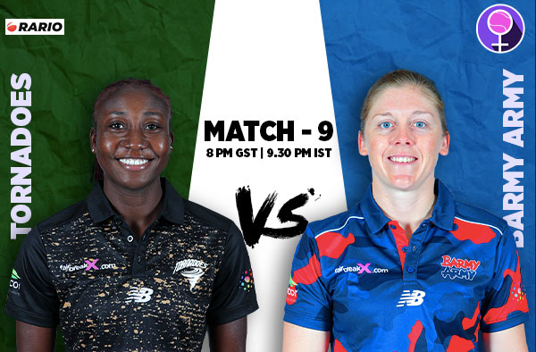 Match 9: Tornadoes v Barmy Army Women | Squads | Players to watch | Fantasy Playing XI | Live streaming