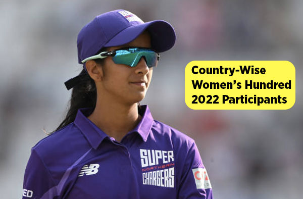 Country-Wise Participants in Women's Hundred 2022