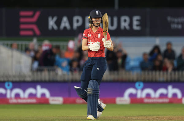 Freya Kemp scored her maiden T20I Fifty batting at No.7 in 2nd T20I vs India. PC: Getty Images