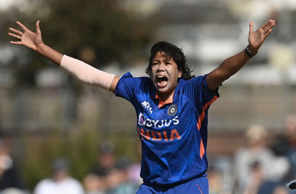Jhulan Goswami in action during her last International Series in England. PC: Getty Images