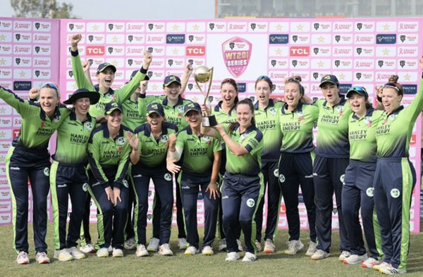 Ireland seal a historic T20I Series Victory against Pakistan Women. PC:  IrishWomenCric / Twitter