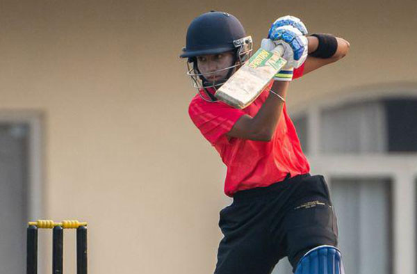 India U19 Women's Cricket All-Rounder Soumya Tiwari in action. PC: Supplied