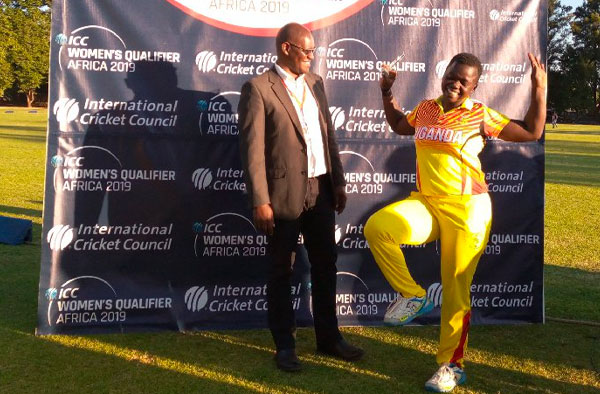 Concy Aweko - Uganda Women's Cricket Bowler. PC: Getty Images