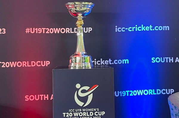 ICC Women's U19 T20 World Cup Trophy Launched. PC: ICC
