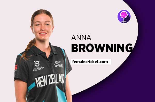 Profil Pemain Anna Browning - Pemain Kriket Wanita Selandia Baru U19.  Komputer: Getty Images