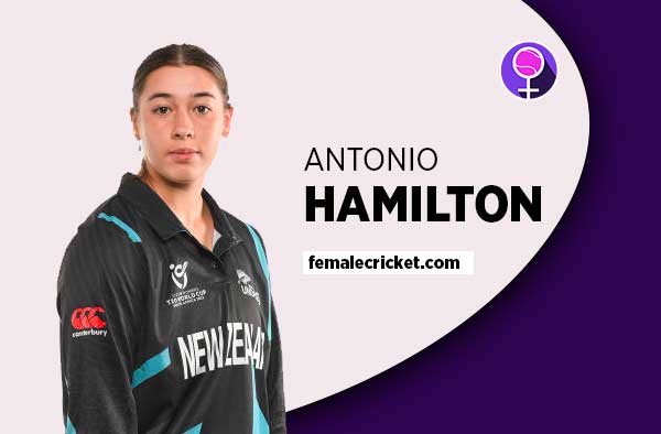 Player Profile of Antonio Hamilton - U19 New Zealand Cricketer on Female Cricket. PC: Getty Images