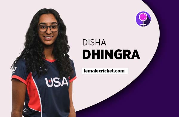Player Profile of Disha Dhingra - U19 USA Cricketer on Female Cricket. PC: Getty Images