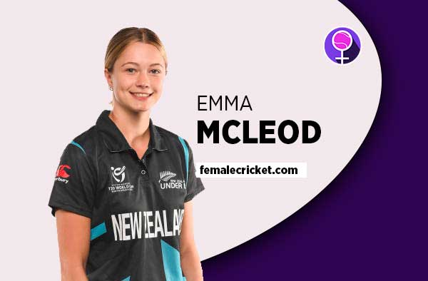 Player Profile of Emma McLeod - U19 New Zealand Cricketer on Female Cricket. PC: Getty Images