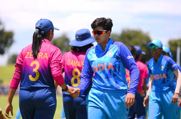 India handed UAE a 122-run loss at the ICC U19 Women’s World Cup. PC: Getty Images