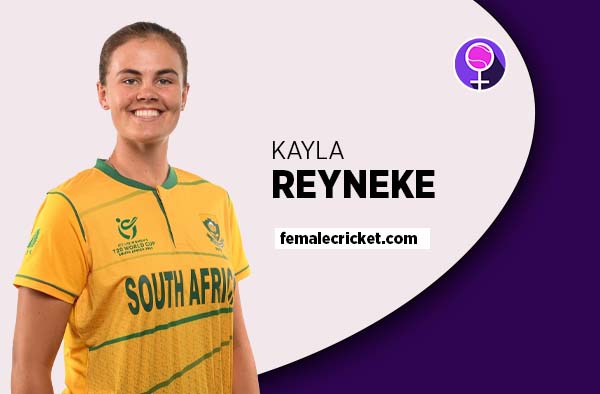 Player Profile of Kayla Reyneke - U19 South Africa Cricketer on Female Cricket. PC: Getty Images