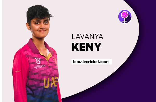 Player Profile of Lavanya Keny - U19 UAE Cricketer on Female Cricket. PC: Getty Images