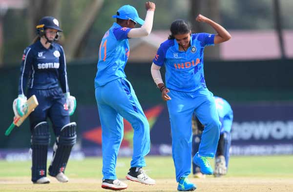 Mannat Kashyap picks 4 Wicket Haul against Scotland U19. PC: Getty Images