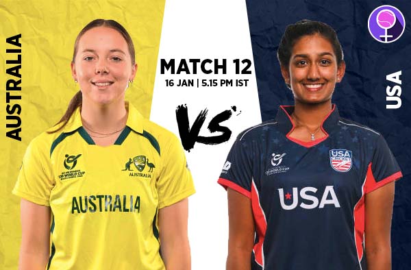 Match 12: Australia U19 v USA U19 | Squads | Players to Watch | Fantasy Playing XI | Live streaming
