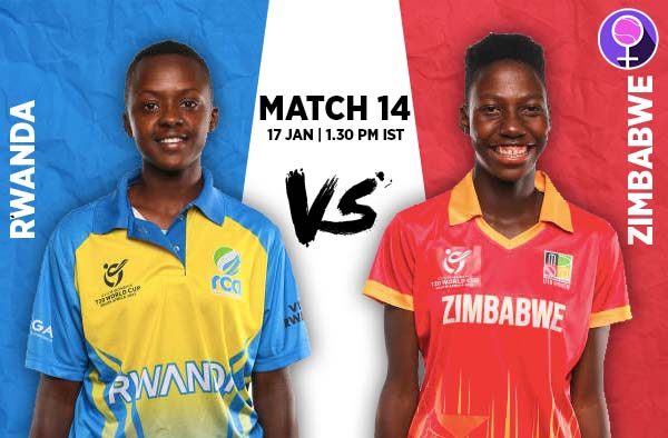 Match 14: Rwanda U19 v Zimbabwe U19 | Squads | Players to Watch | Fantasy Playing XI | Live streaming