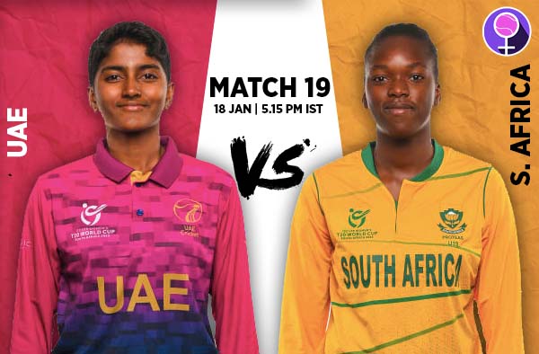 Match 19: South Africa U19 v UAE U19 | Squads | Players to Watch | Fantasy Playing XI | Live streaming