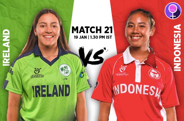 Match 21: Indonesia U19 v Ireland U19 | Squads | Players to Watch | Fantasy Playing XI | Live streaming