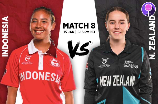 Match 8: Indonesia U19 v New Zealand U19 | Squads | Players to Watch | Fantasy Playing XI | Live streaming