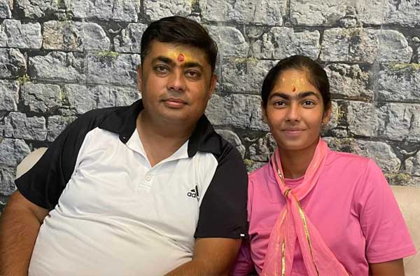 Parshavi Chopra with her father. PC: Supplied