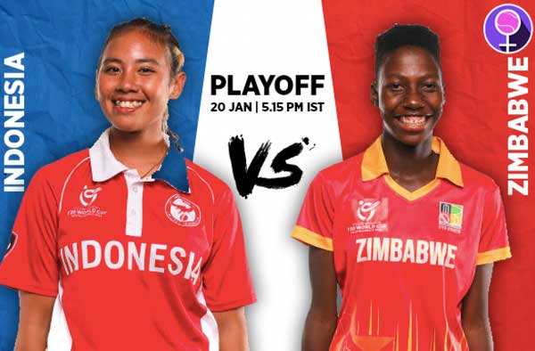 Playoff Match: Indonesia U19 v Zimbabwe U19 | Squads | Players to Watch | Fantasy Playing XI | Live streaming